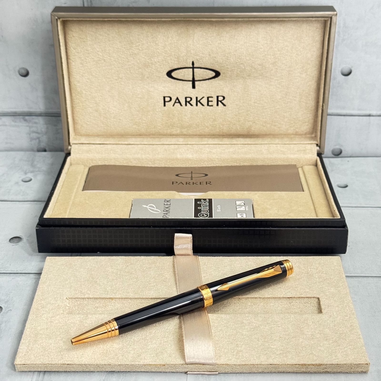 未使用級　PARKER　SONNET　パーカー　ソネット　ラックブラック　セット PARKER パーカー ソネット ラックブラックGT 高級ボールペン 【箱
