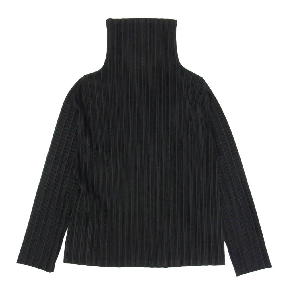 イッセイミヤケ..プリーツプリーツ ハイネック長そで..サイズ３ PLEATS PLEASE プリーツプリーズ イッセイミヤケ PP83-FK351 ISSEY
