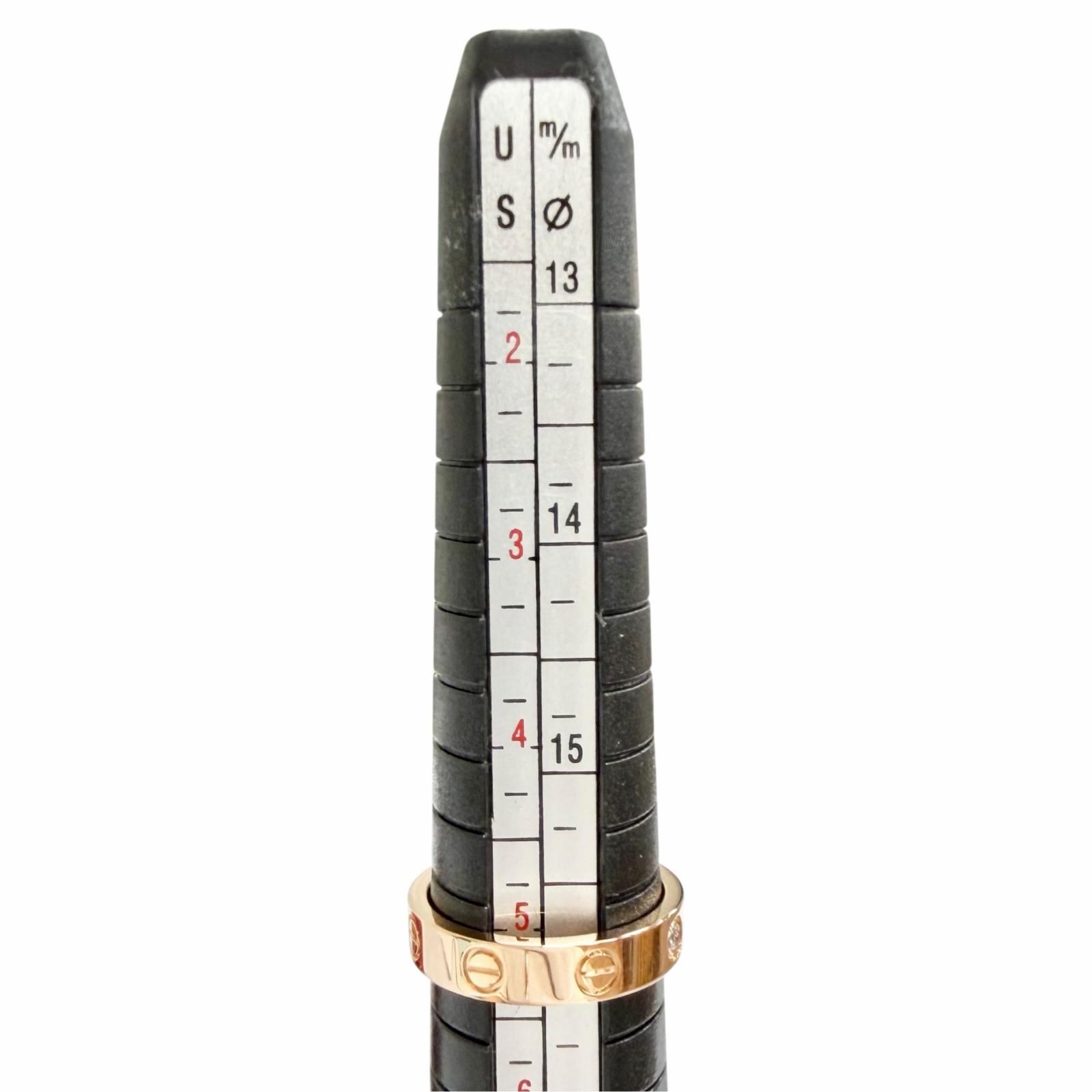 Cartier カルティエ ミニラブリング 750 K18YG 50 10号 極美品△Cartier カルティエ ミニラブリング 1PD ダイヤモンド 750(PG