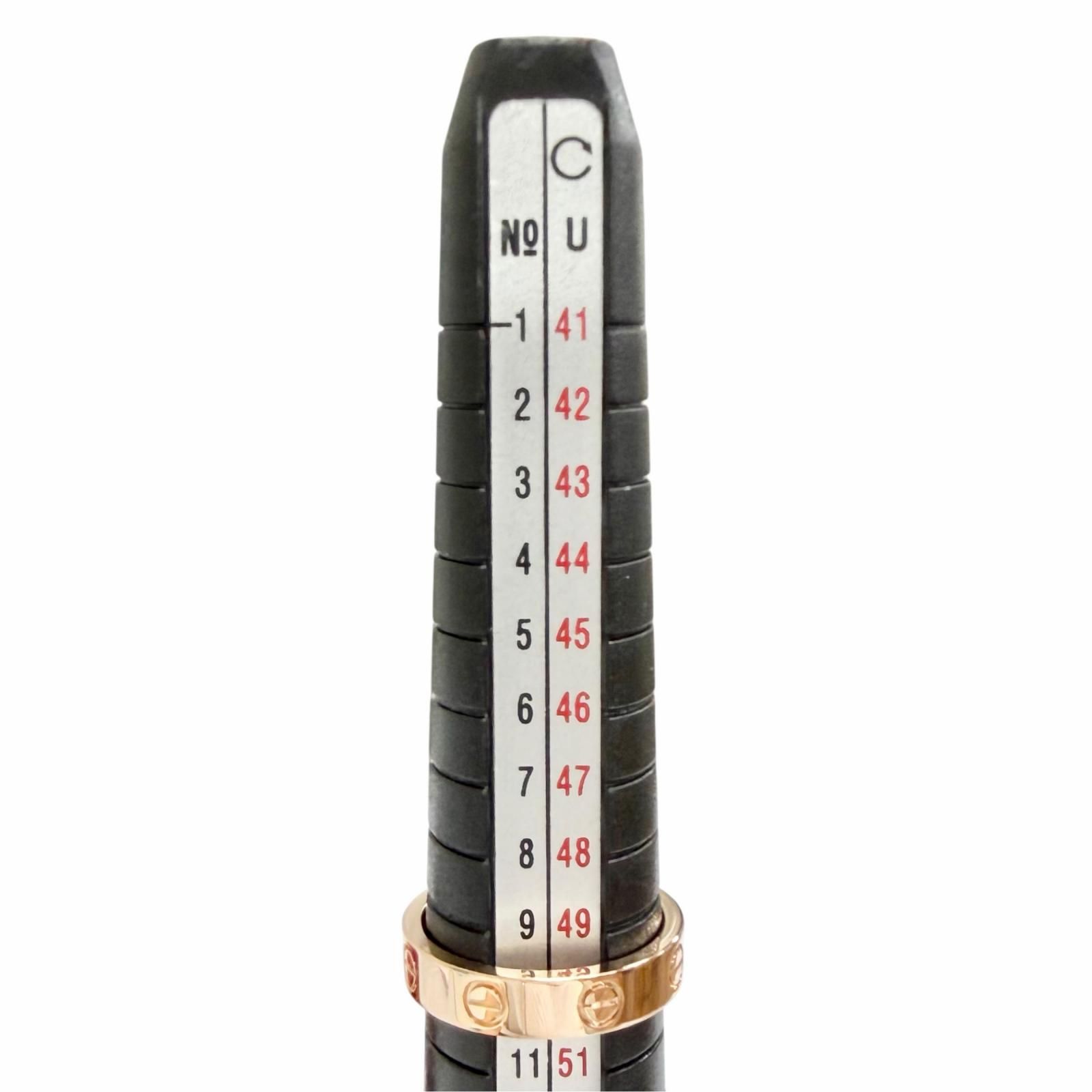 極美品△Cartier カルティエ ミニラブリング 1PD ダイヤモンド 750(PG