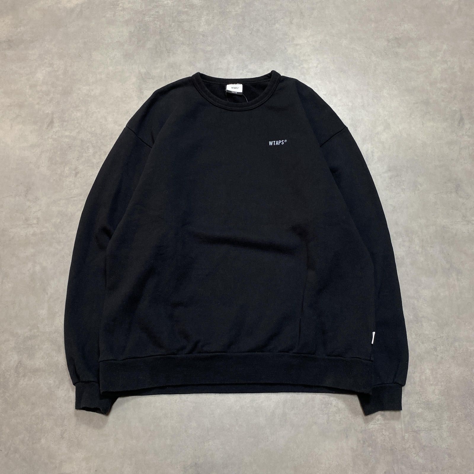 GQ6885◇WTAPS : GPS SCREEN CREW NECK SWEAT SHIRT◇03◇黒 ダブル