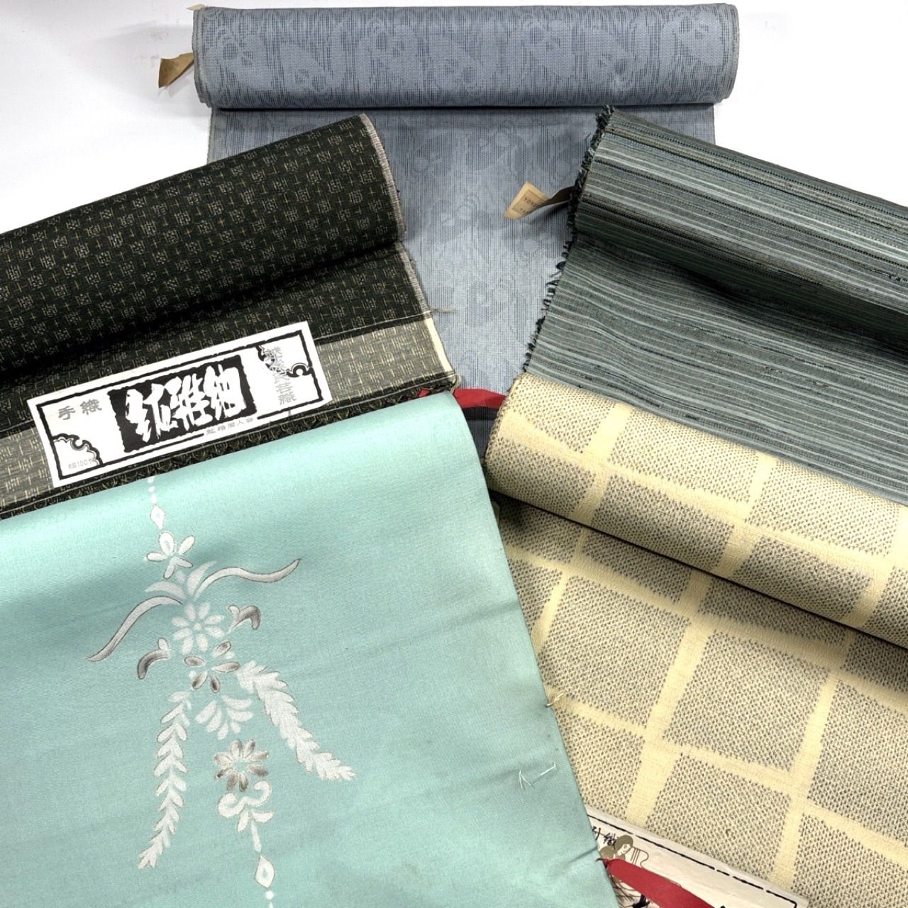 反物 5本セット まとめ売り【10074】同梱購入歓迎 リメイク用 和裁練習