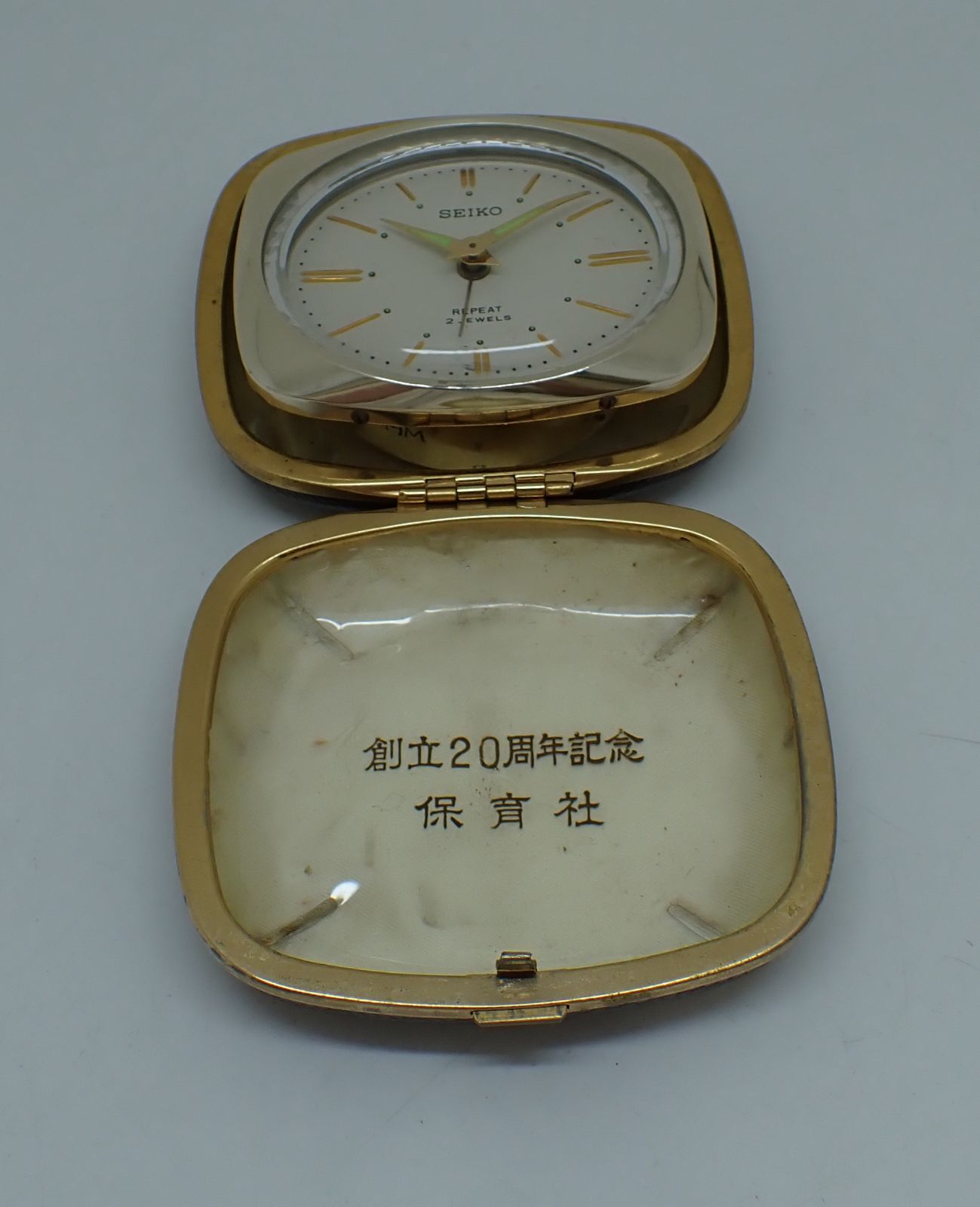 追】SEIKO セイコー 手巻き 目覚まし時計 REPEAT 2JEWELS リューズ問題