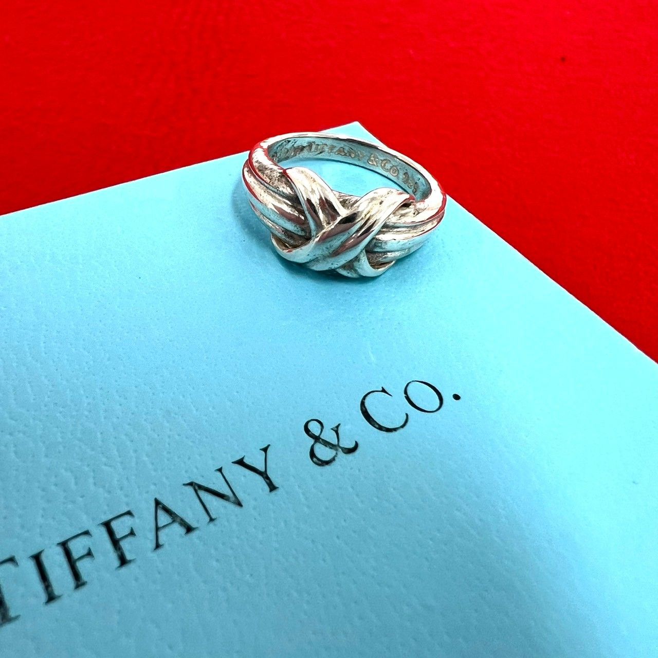 極 美品 TIFFANY&Co. ティファニー ヴィンテージ シグネチャー クロス
