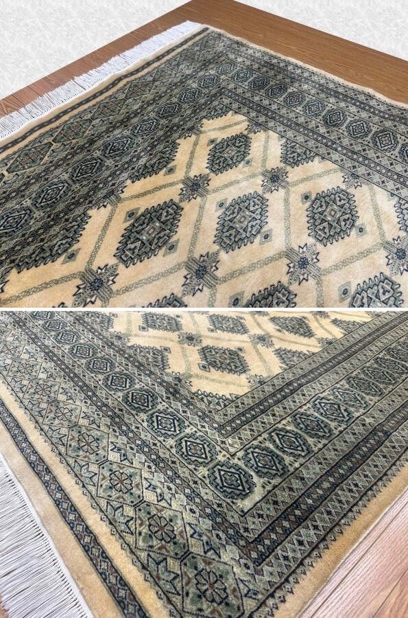 パキスタン絨毯 ウール 手織りカーペット 250×150cm ペルシャ柄 ラグ