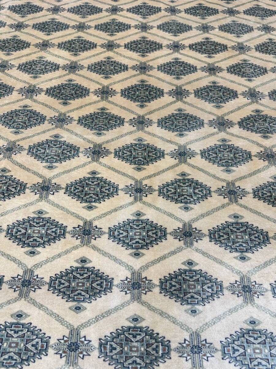 パキスタン絨毯 ウール 手織りカーペット 250×150cm ペルシャ柄 ラグ
