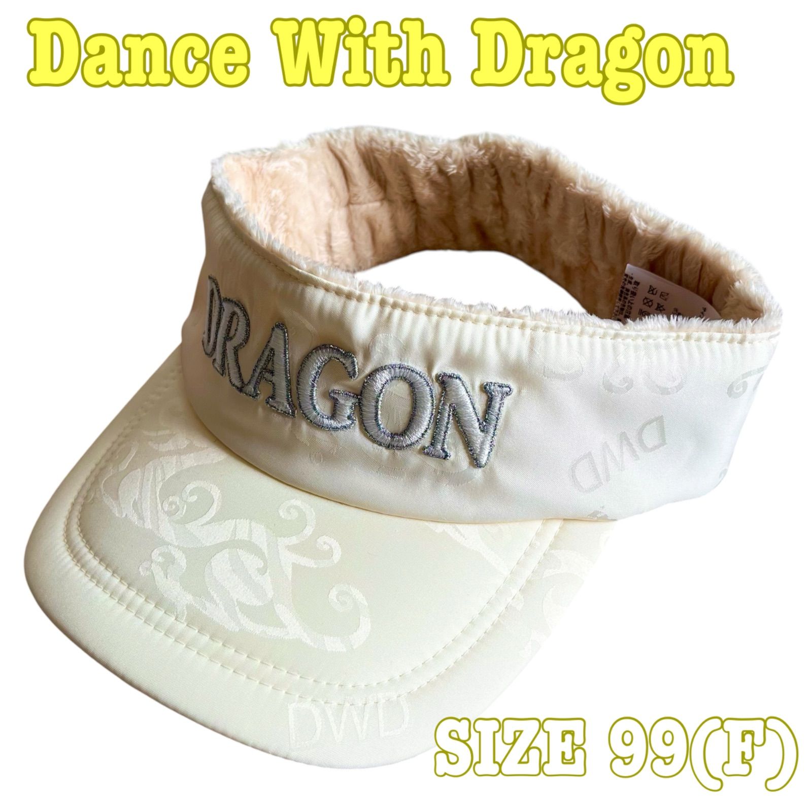 Dance With Dragon カートバッグ サンバイザー Dance With Dragon ダンスウィズドラゴン ロゴ刺繍 総柄 ファー切替