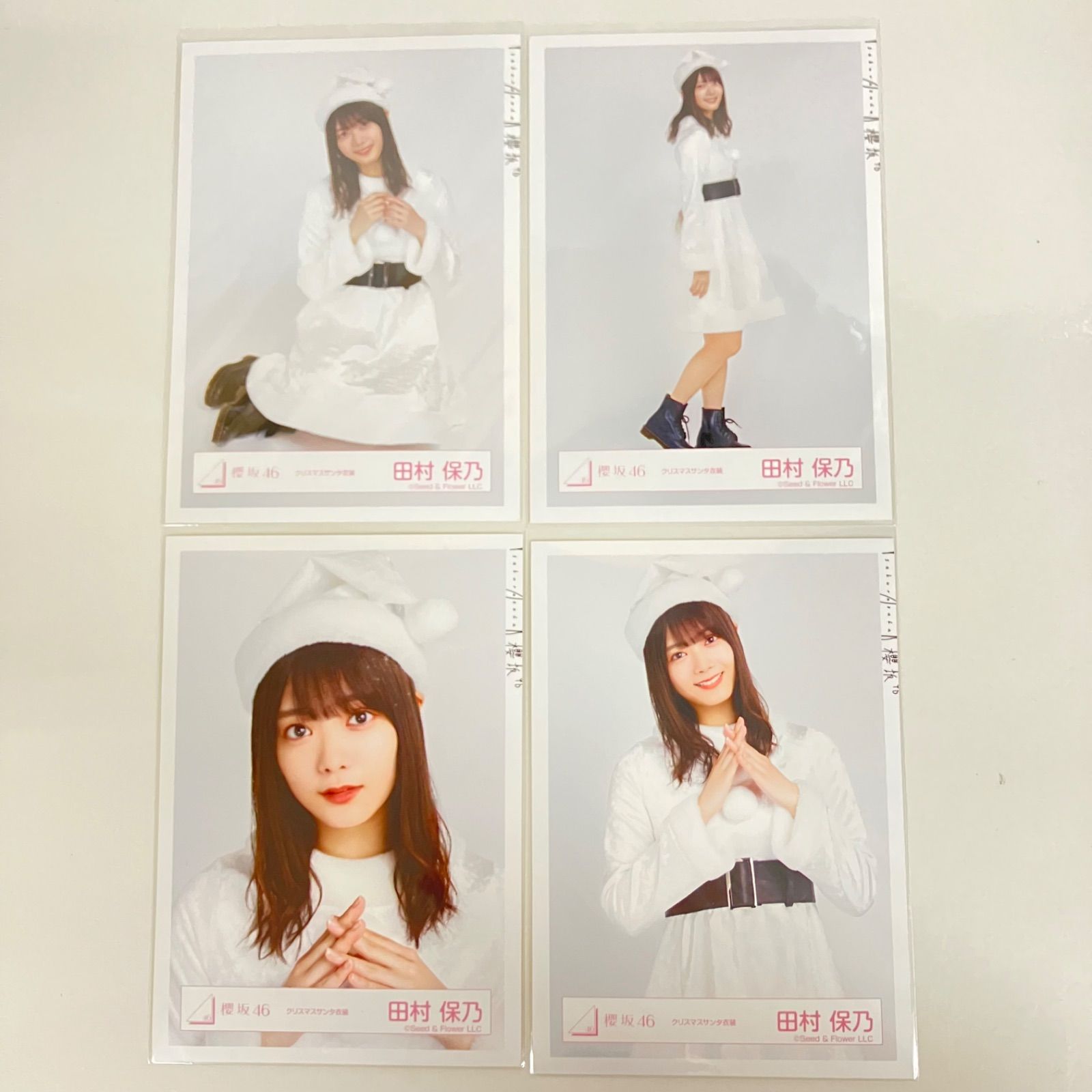 中古 櫻坂46 クリスマスサンタ衣装 他 田村保乃 生写真 4コンプセット
