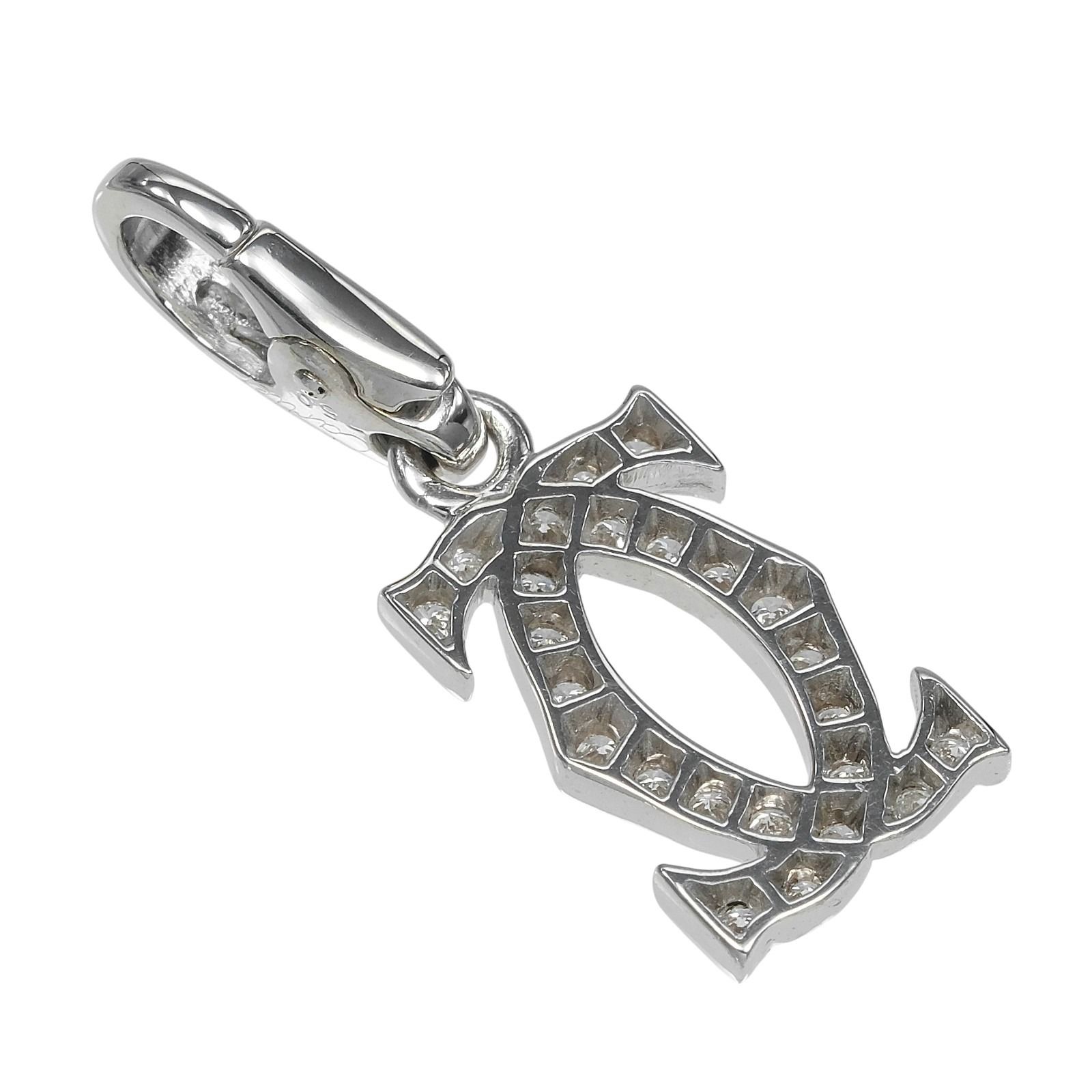 CARTIER】カルティエ 2C チャーム K18ホワイトゴールド×ダイヤモンド