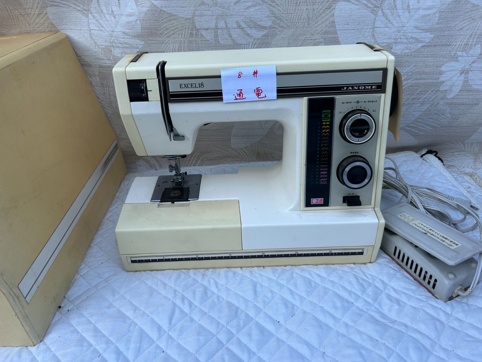 通電確認済】JANOME 電動ミシン EXCEL 18 フットペダル ハードケース付
