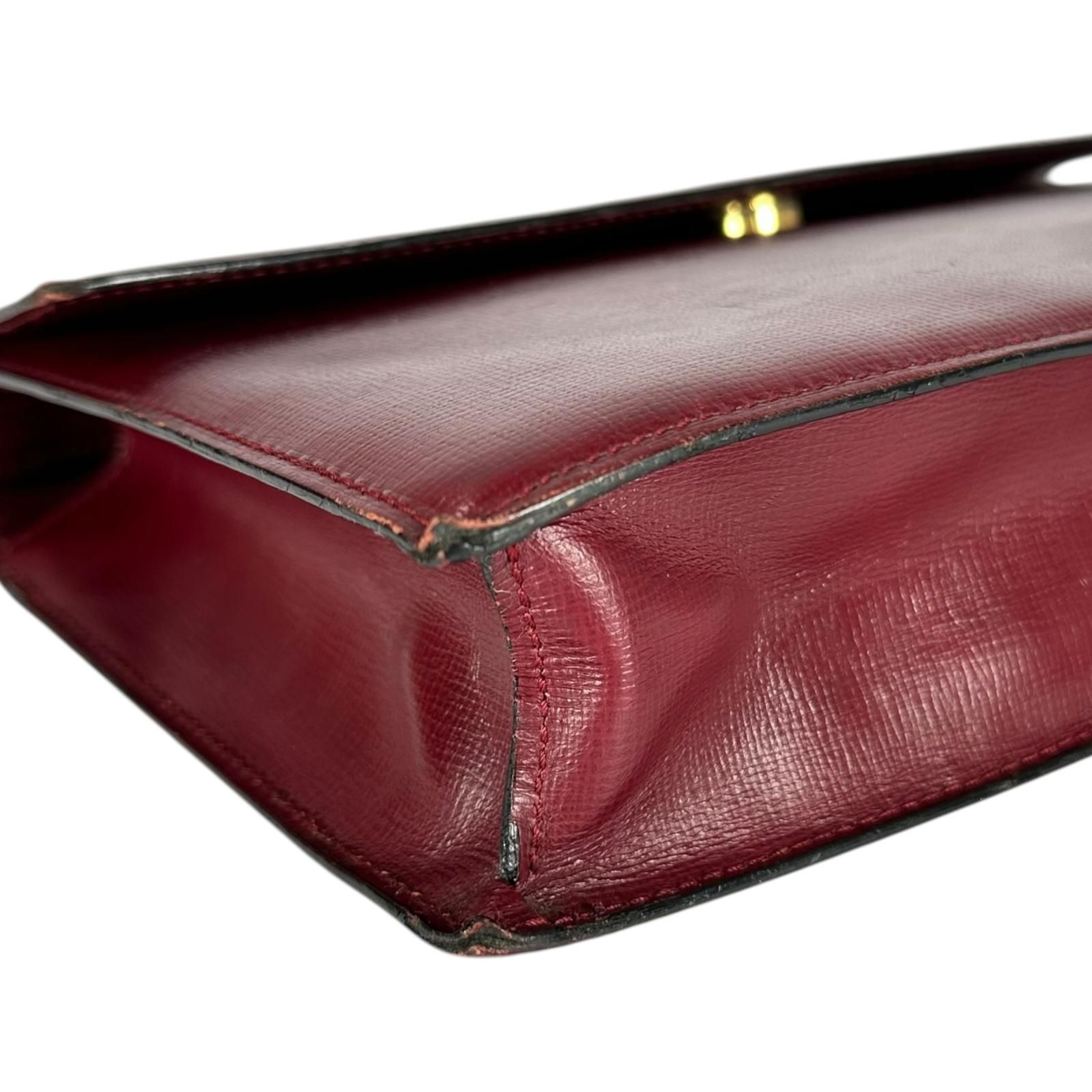 CARTIER カルティエ マストライン クラッチバッグ レザー ボルドー