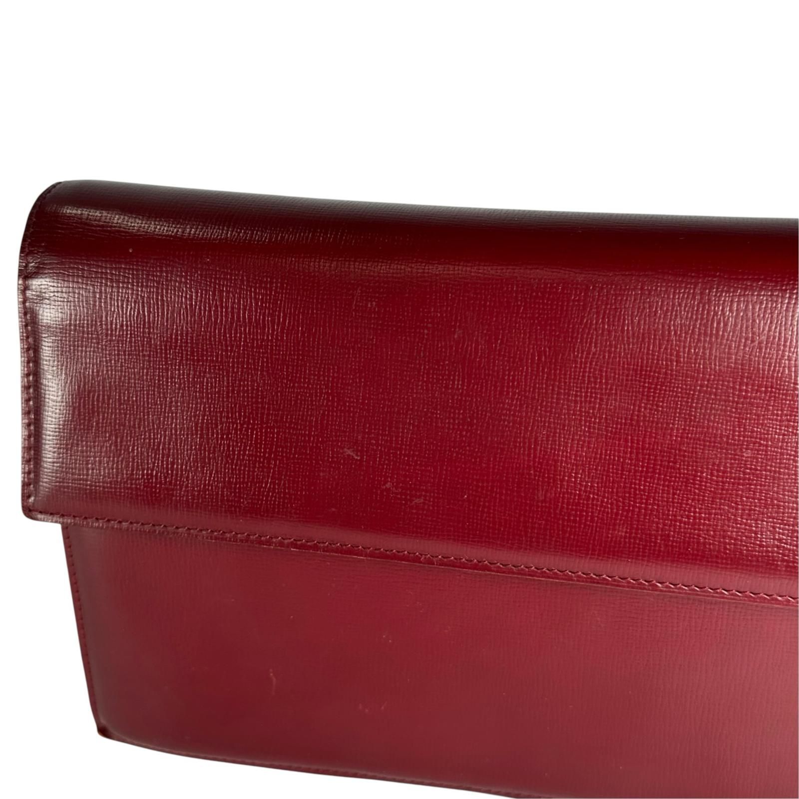 CARTIER カルティエ マストライン クラッチバッグ レザー ボルドー