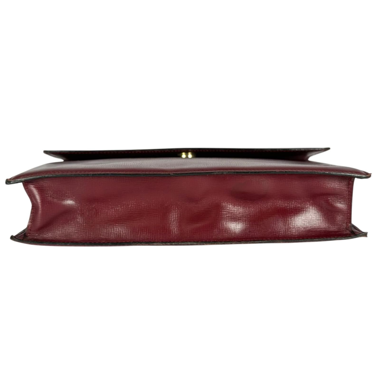 CARTIER カルティエ マストライン クラッチバッグ レザー ボルドー