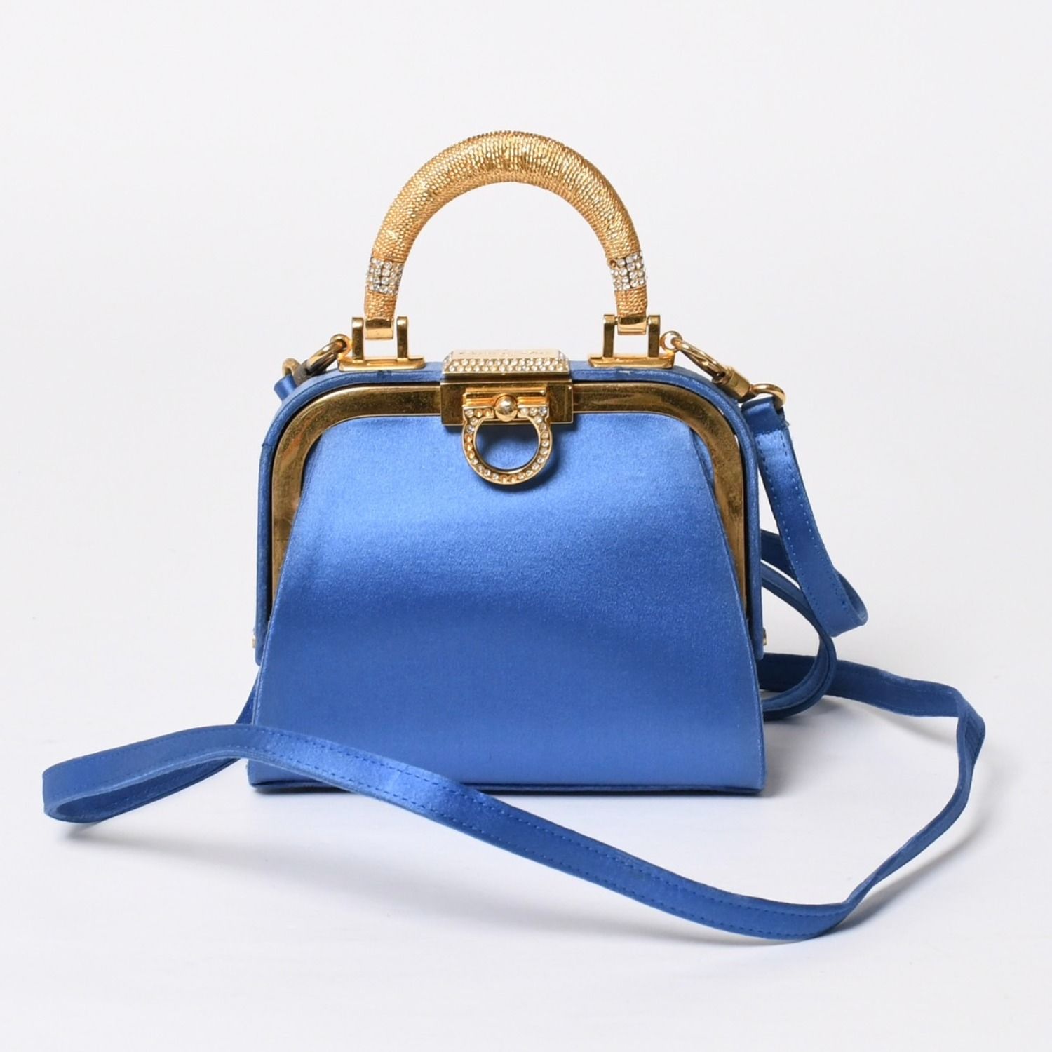 ∞CHRISTIAN DIOR　ディオール∞ルボーム　中古　美品 Christian Dior ディオール ヴィンテージ ミニがま口バッグ サテン