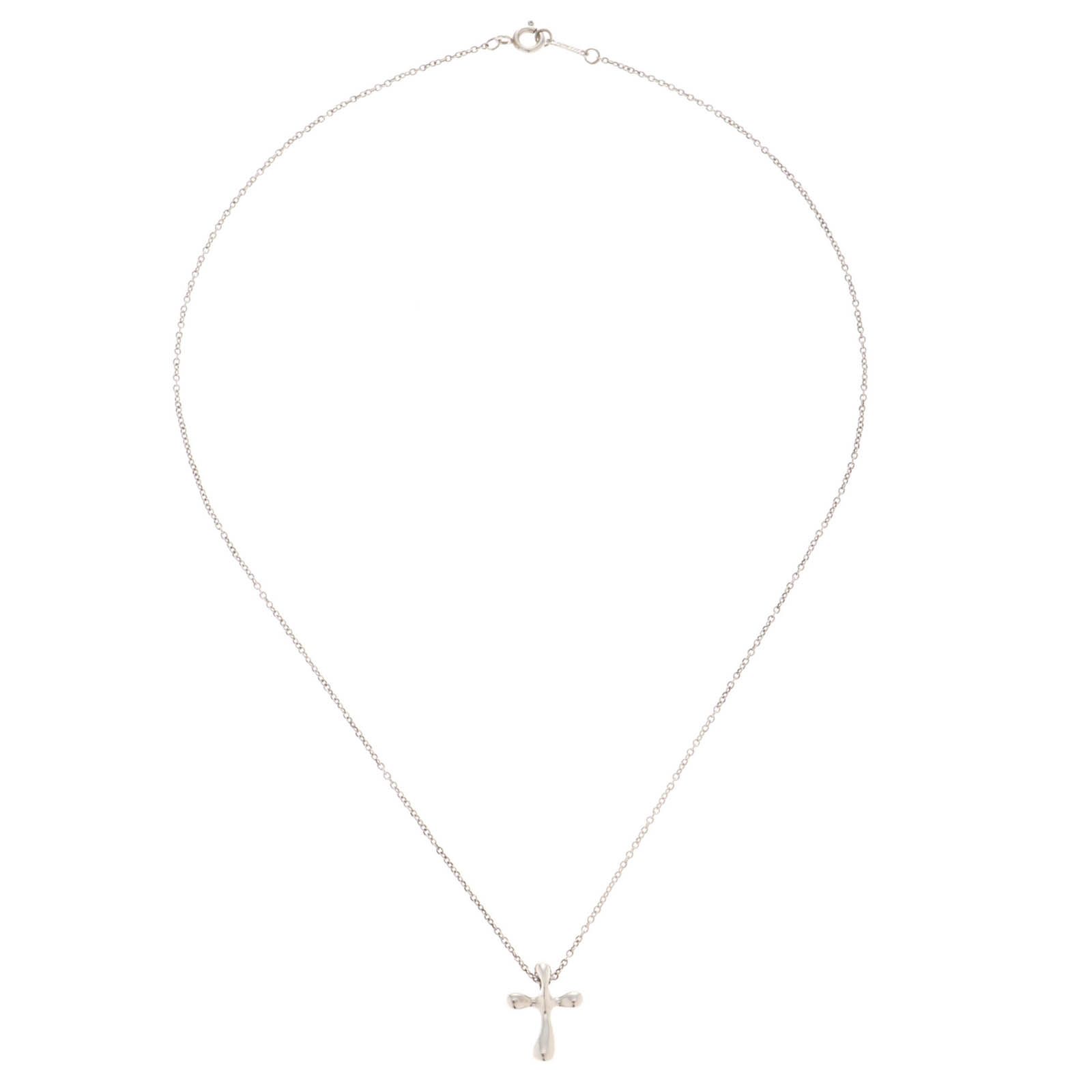 TIFFANY&Co. ティファニー スモールクロスネックレス シルバー925