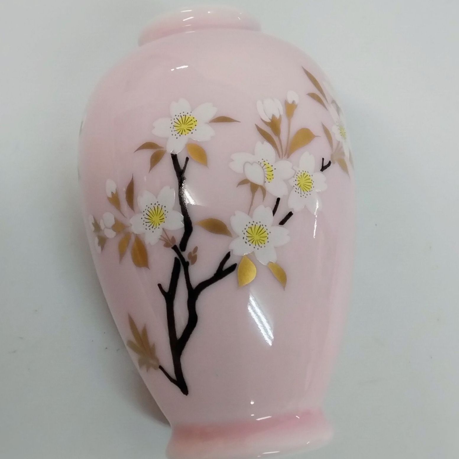 深川製磁 姫枝桜 ミニ花生 有田焼 花瓶 一輪挿し 箱付き 4305-637 《NO