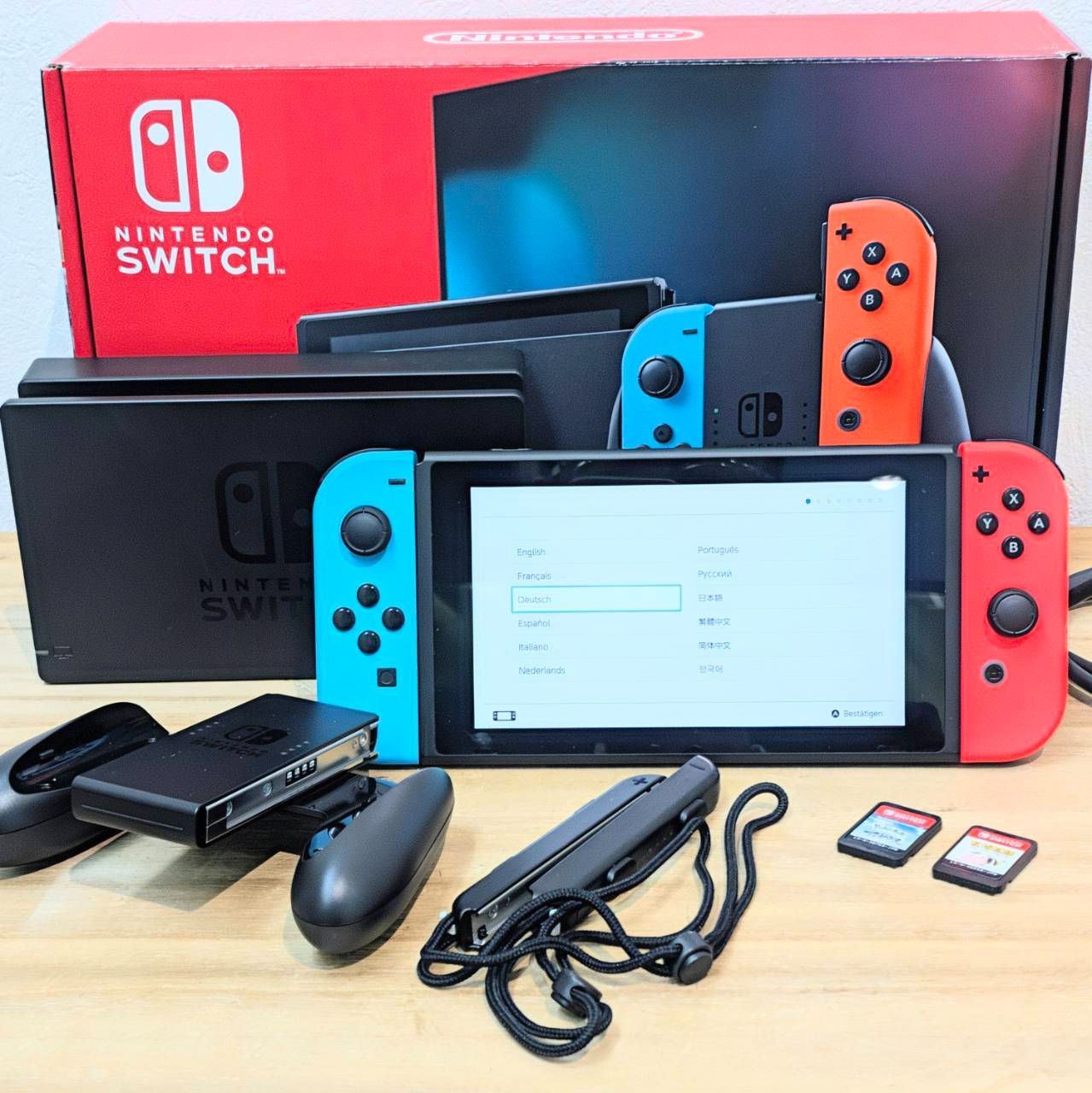 成】ソフト2本おまけ NINTENDO SWITCH バッテリー強化版 HAC001-(01
