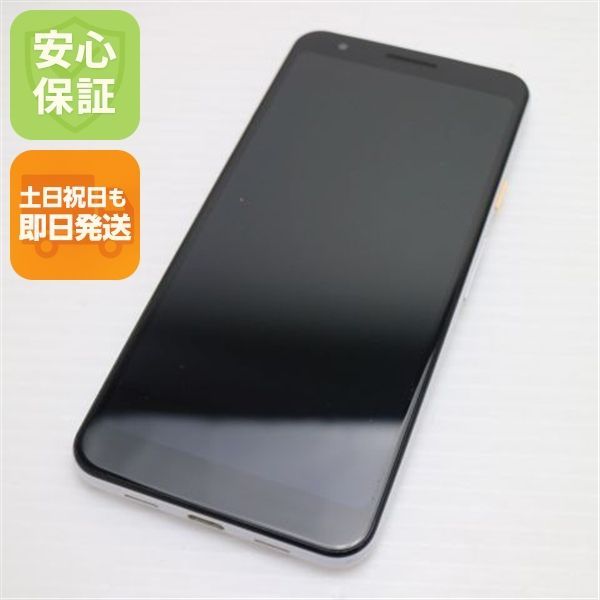 超美品 Google Pixel 3a クリアリーホワイト スマホ 本体 白ロム 土日