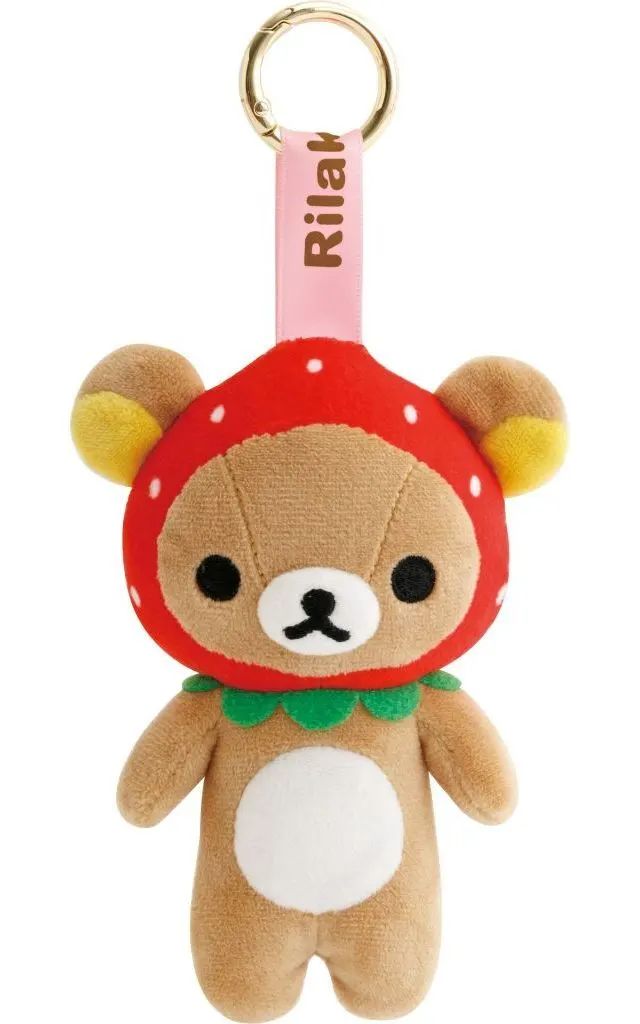 中古】ぬいぐるみマスコット・ぬいぐるみバッジ リラックマ(イチゴ