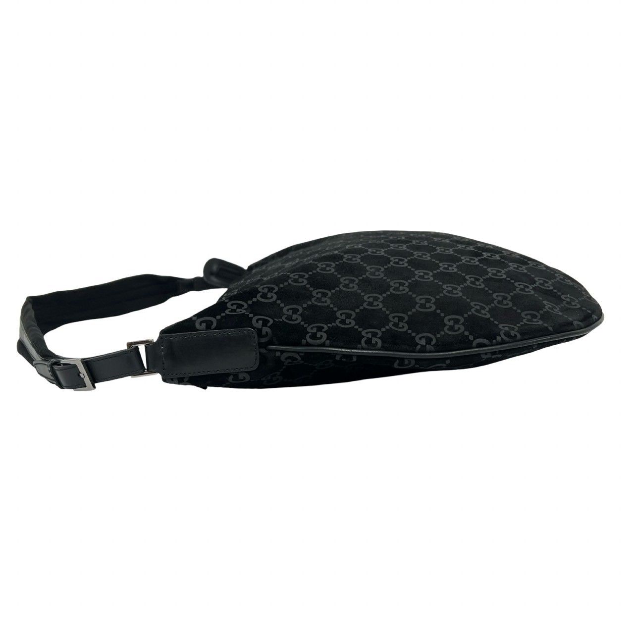【極美品】GUCCI グッチ バンブー スエード ワンショルダーバッグ ブラック 極 美品 GUCCI グッチ GG 柄 スウェード レザー 本革 ワンショルダー