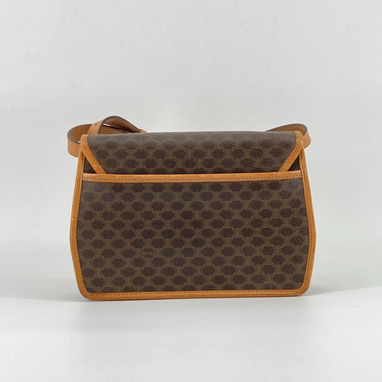 CELINE（セリーヌ） マカダム柄 PVCコーティングキャンバス / ヌメ革