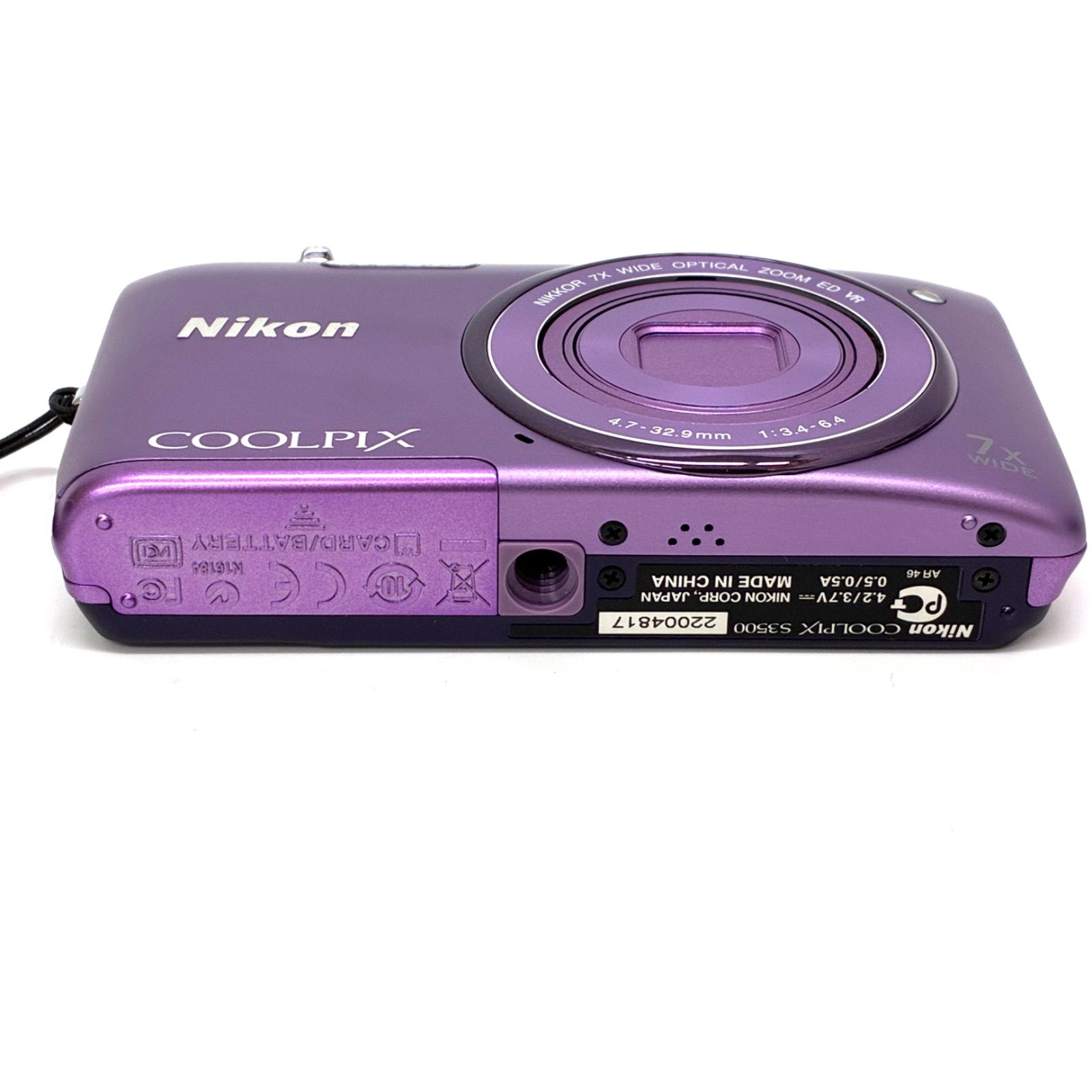 ◇Nikon◇ニコン クールピクス S3500 稼動品 デジタルカメラ パープル