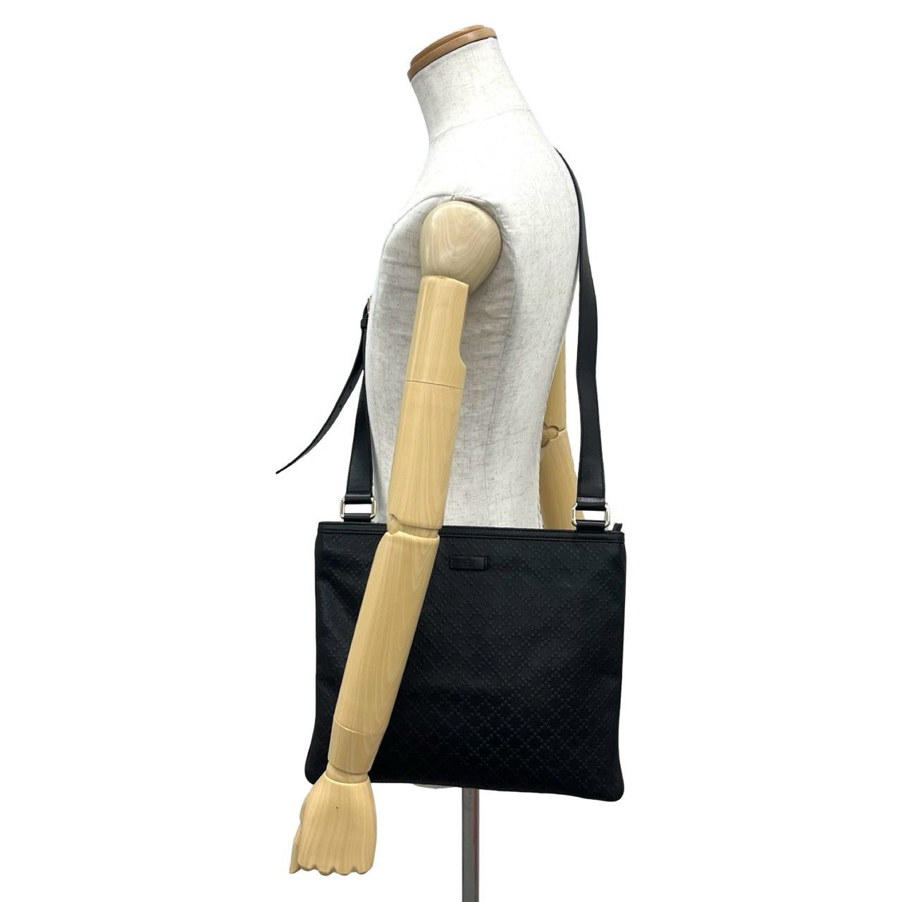 極 美品 GUCCI グッチ ディアマンテ レザー 本革 ショルダーバッグ