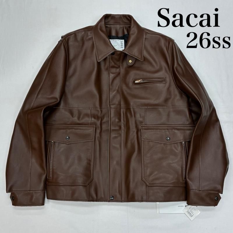 サカイ 26ss Leather Blouson 26-03905M カウハイド レザー ジャケット