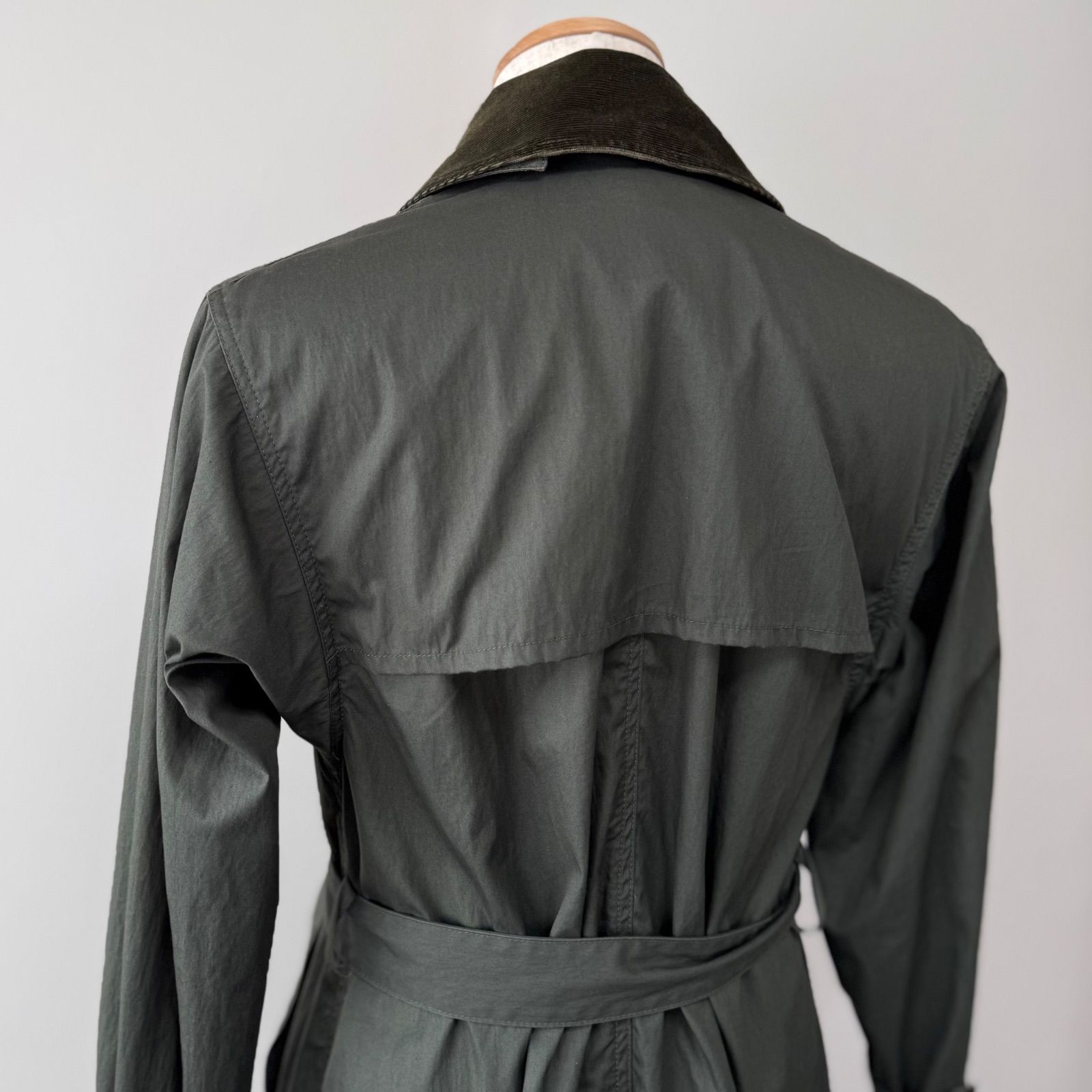 Barbour Whitley トレンチコート セージグリーン サイズ34 (S相当