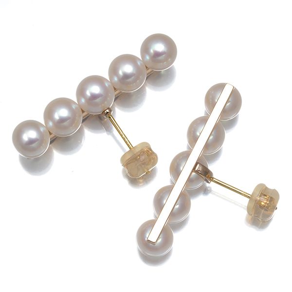 TASAKI タサキ ピアス パール 真珠 5.8mm バランスプラス K18PG/YG