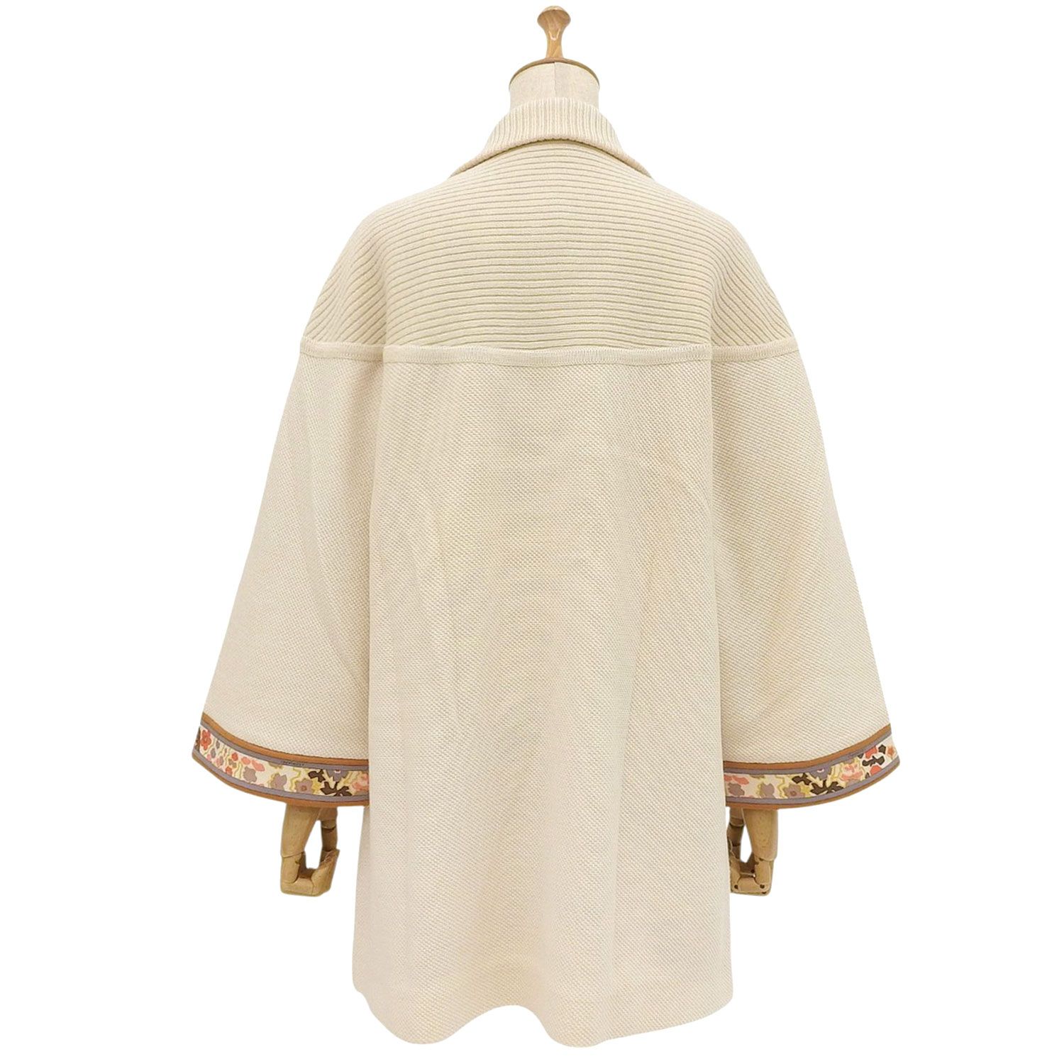 美品 レオナール LEONARD FASHION コート ニット チェスターコート
