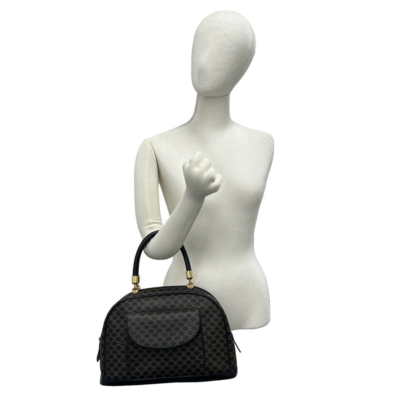 極 美品 CELINE セリーヌ マカダム ブラゾン 柄 レザー 本革