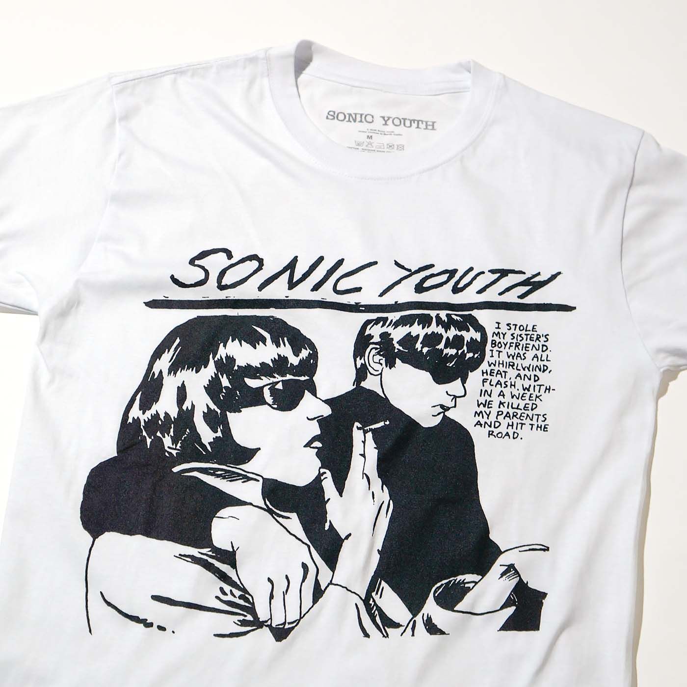 新品】 SONIC YOUTH バンドTシャツ 公式 Goo(UK) ホワイト ソニック