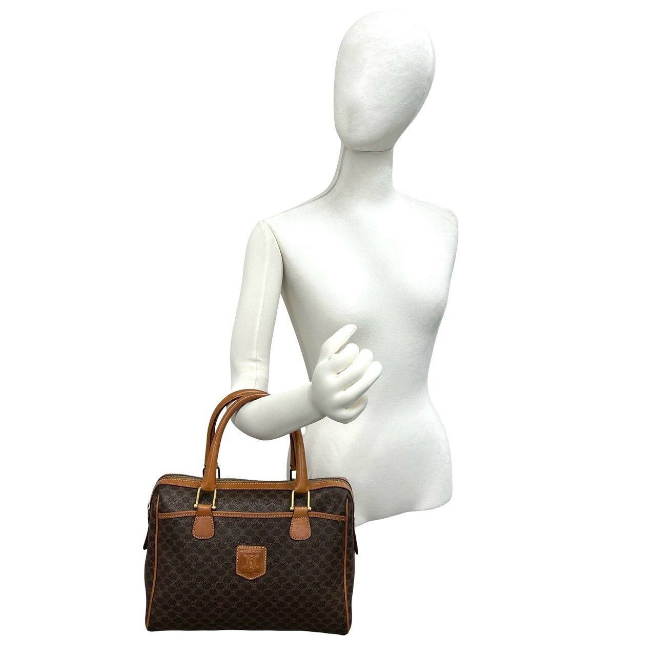 極 美品 CELINE セリーヌ マカダム ブラゾン トリオンフ 柄 レザー 本