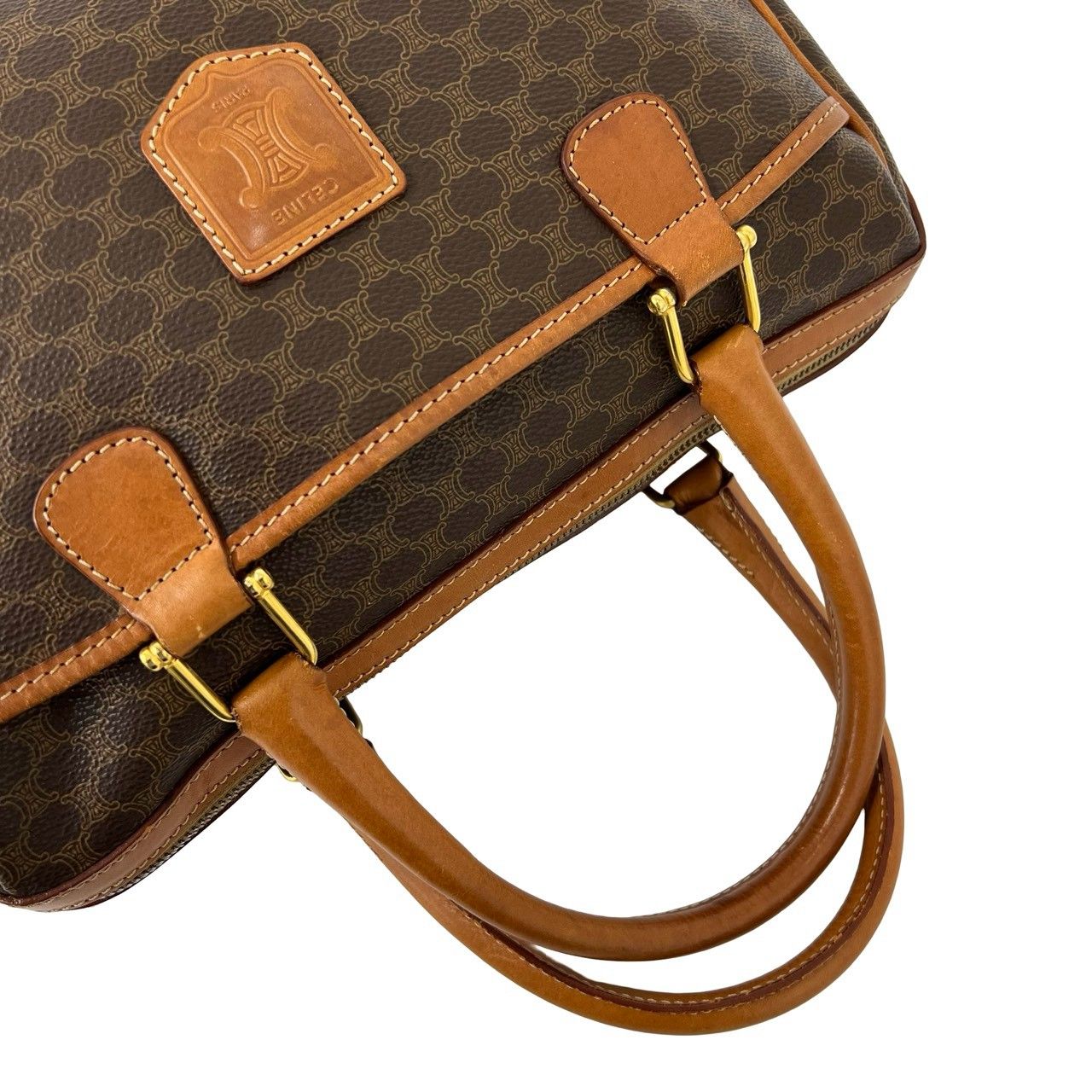 極 美品 CELINE セリーヌ マカダム ブラゾン トリオンフ 柄 レザー 本