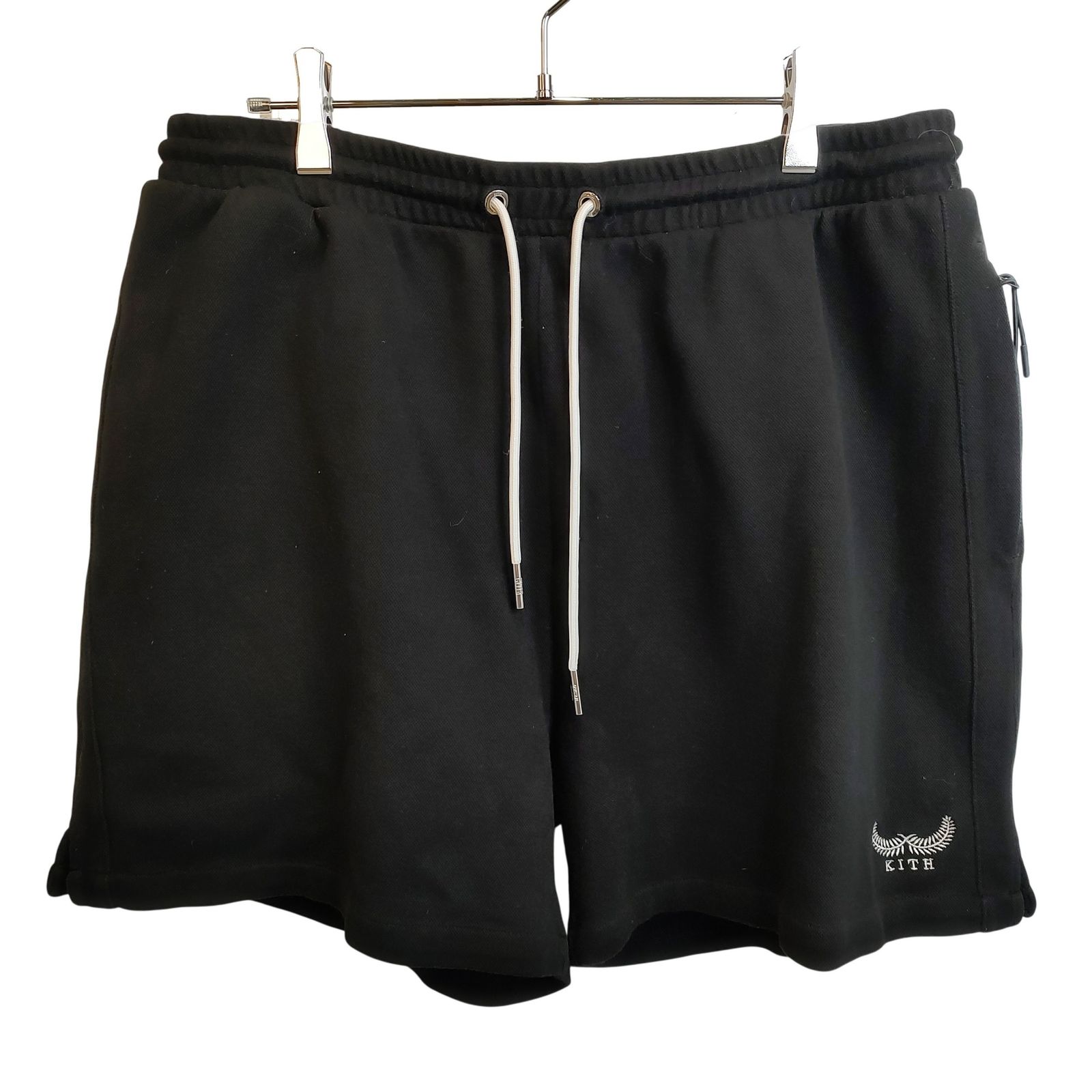 KITH キス　ショートパンツ　ブラック　ジッパーポケット　M ロゴ KITH キス Pique Active Short アクティブ・ショーツ ＃KHM060170 XL