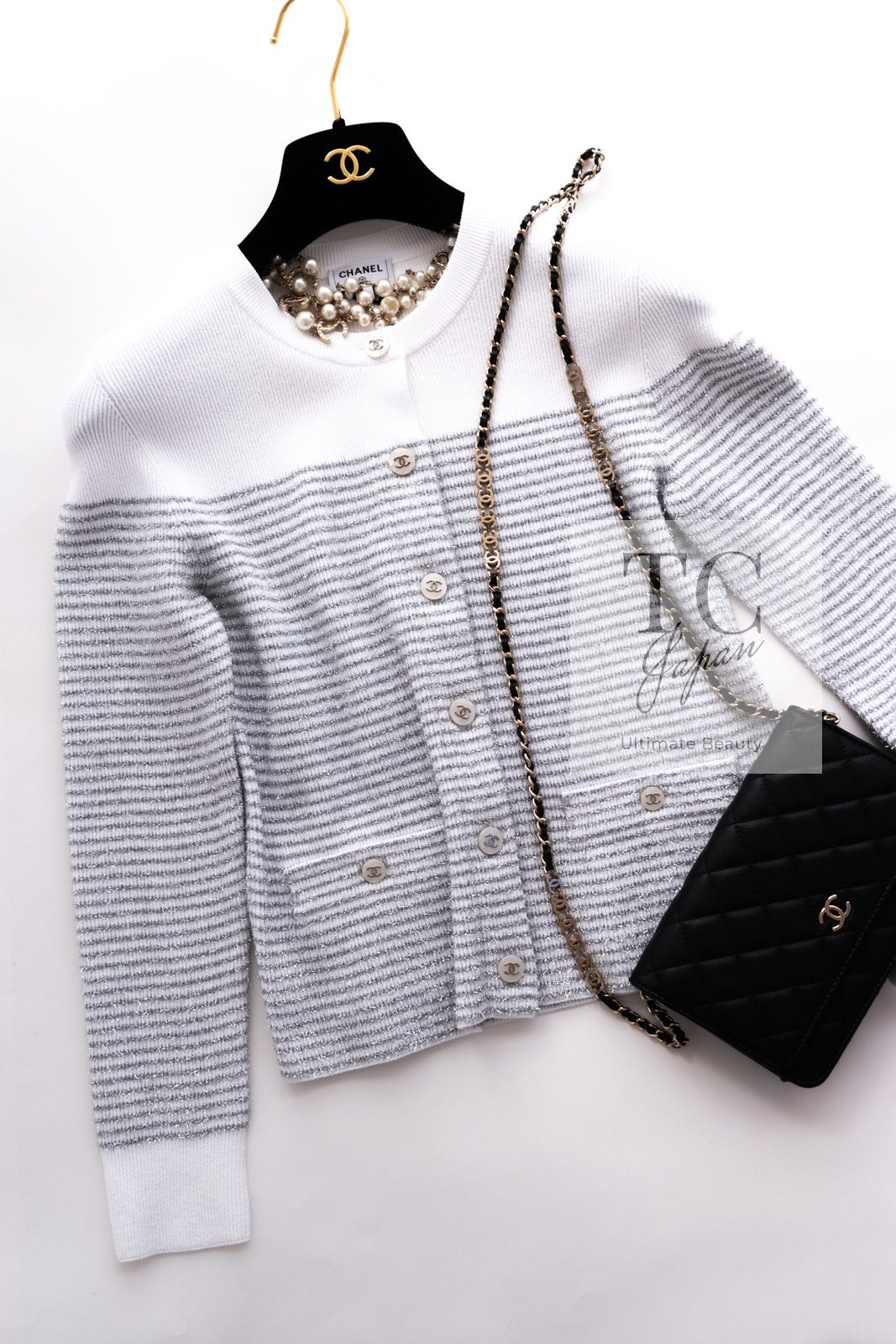 シャネル カーディガン CHANEL 48万 COCO Beach 2024 ホワイト