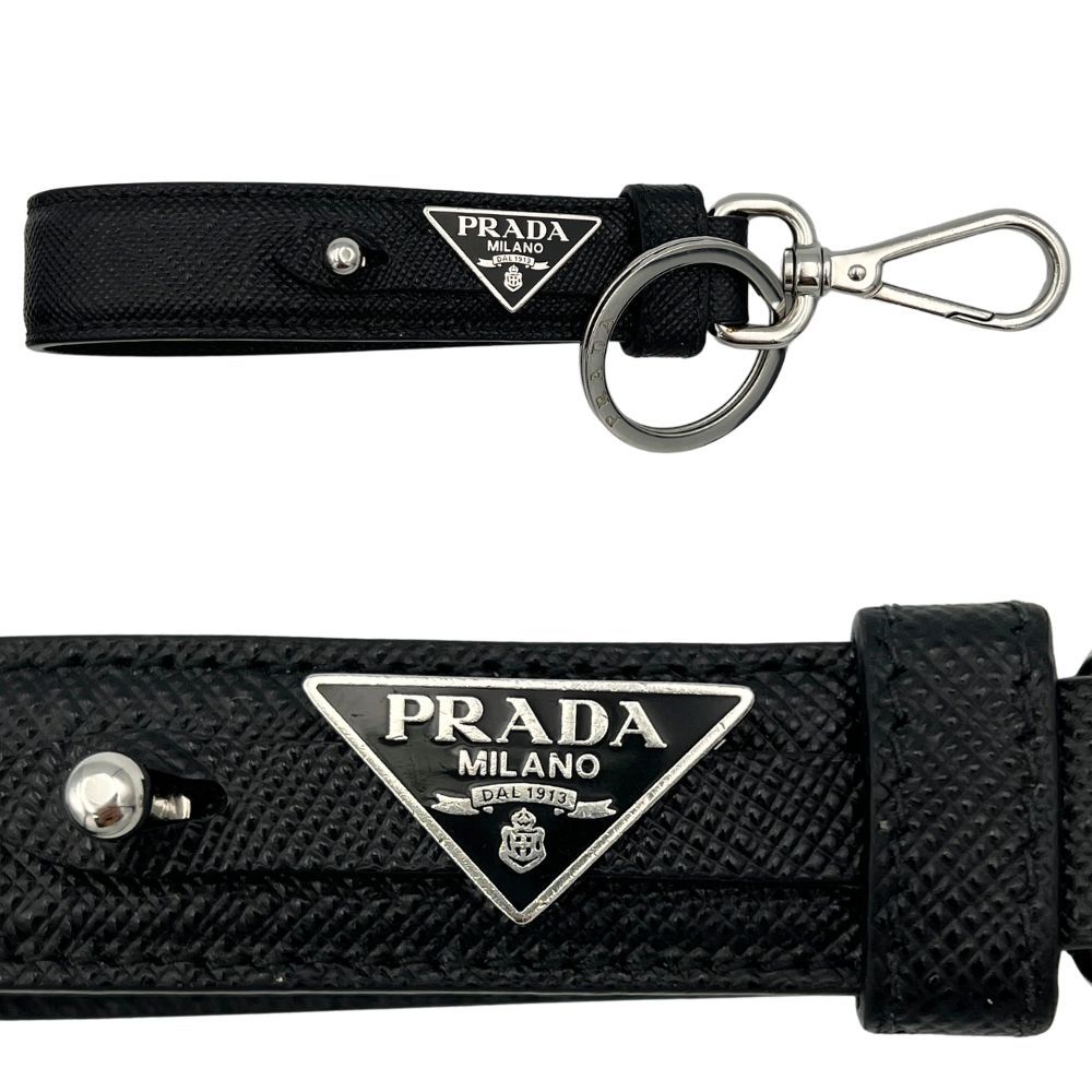 PRADA プラダ 2PP68T サフィアーノレザー キーホルダー 牛革 ブラック