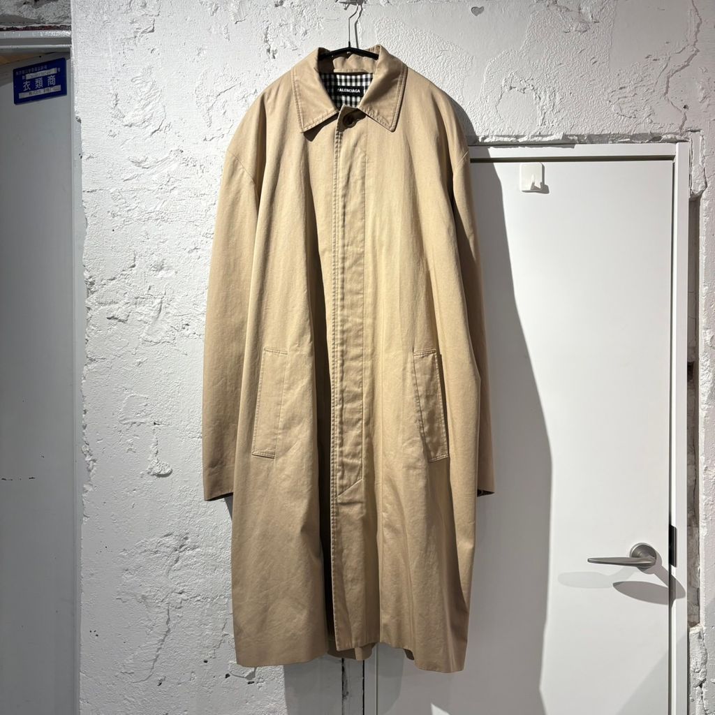 BALENCIAGA バレンシアガ Cotton Twill Stand-Collar Coat ステン