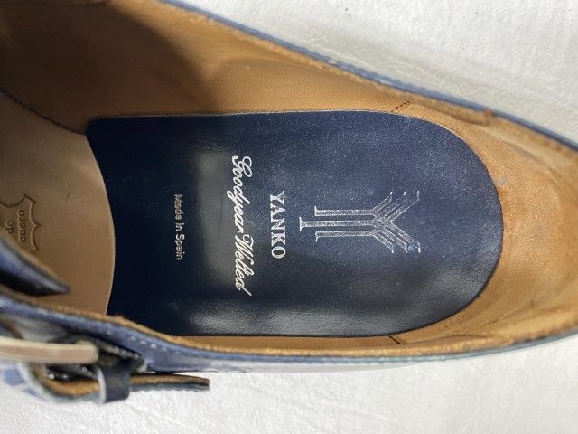 中古】YANKO ﾔﾝｺ ﾀﾞﾌﾞﾙﾓﾝｸ ﾚｻﾞｰｼｭｰｽﾞ 14453 ﾈｲﾋﾞｰ 6 1/2 991928671
