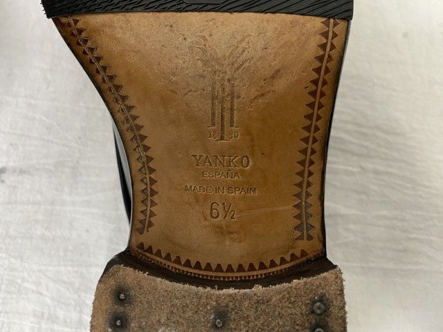 中古】YANKO ﾔﾝｺ ﾀﾞﾌﾞﾙﾓﾝｸ ﾚｻﾞｰｼｭｰｽﾞ 14453 ﾈｲﾋﾞｰ 6 1/2 991928671