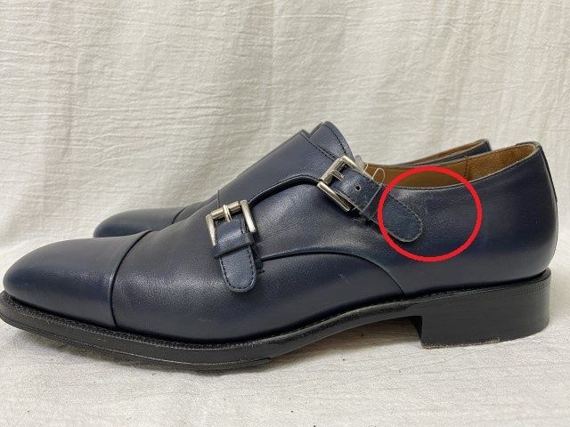 中古】YANKO ﾔﾝｺ ﾀﾞﾌﾞﾙﾓﾝｸ ﾚｻﾞｰｼｭｰｽﾞ 14453 ﾈｲﾋﾞｰ 6 1/2 991928671