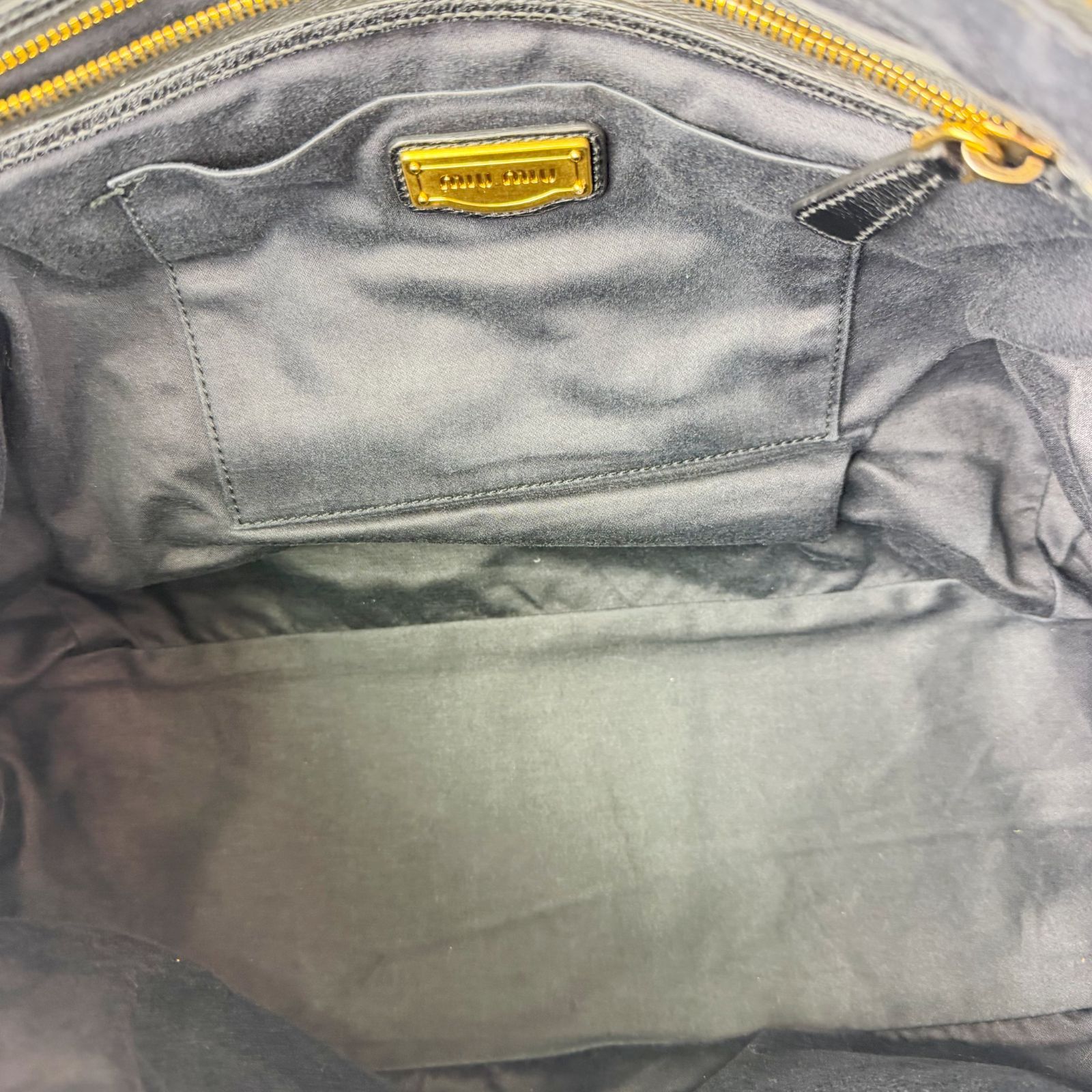 中古】MIU MIU ミュウミュウ ハートビジューチャーム スタッズ 2WAY