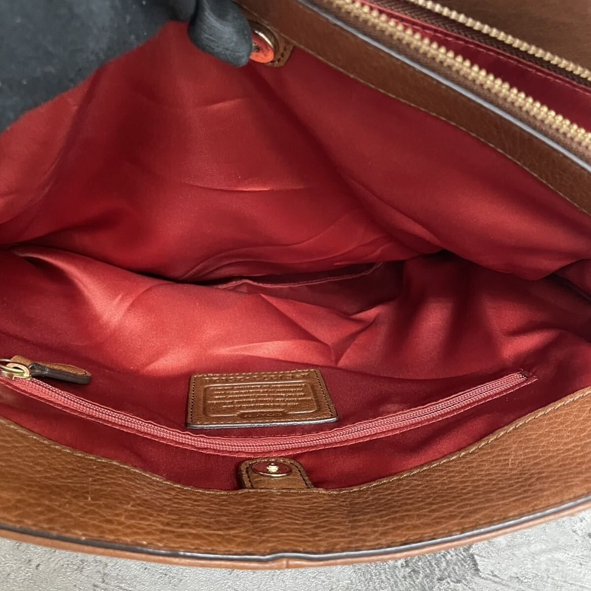 良品✨️A4可 コーチ トートバッグ ビジネス 大容量 レザー 茶 良品 A4収納可 COACH コーチ トートバッグ 大容量 レザー 茶 ブラウン