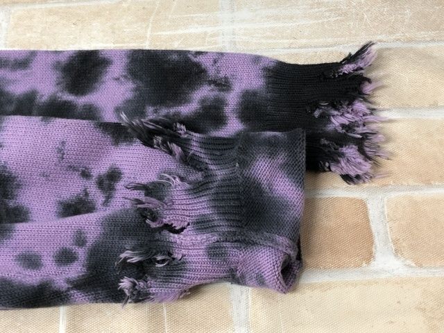 中古】 KIDILL キディル DESTROY RULLOVER KNIT KL843 パープル F