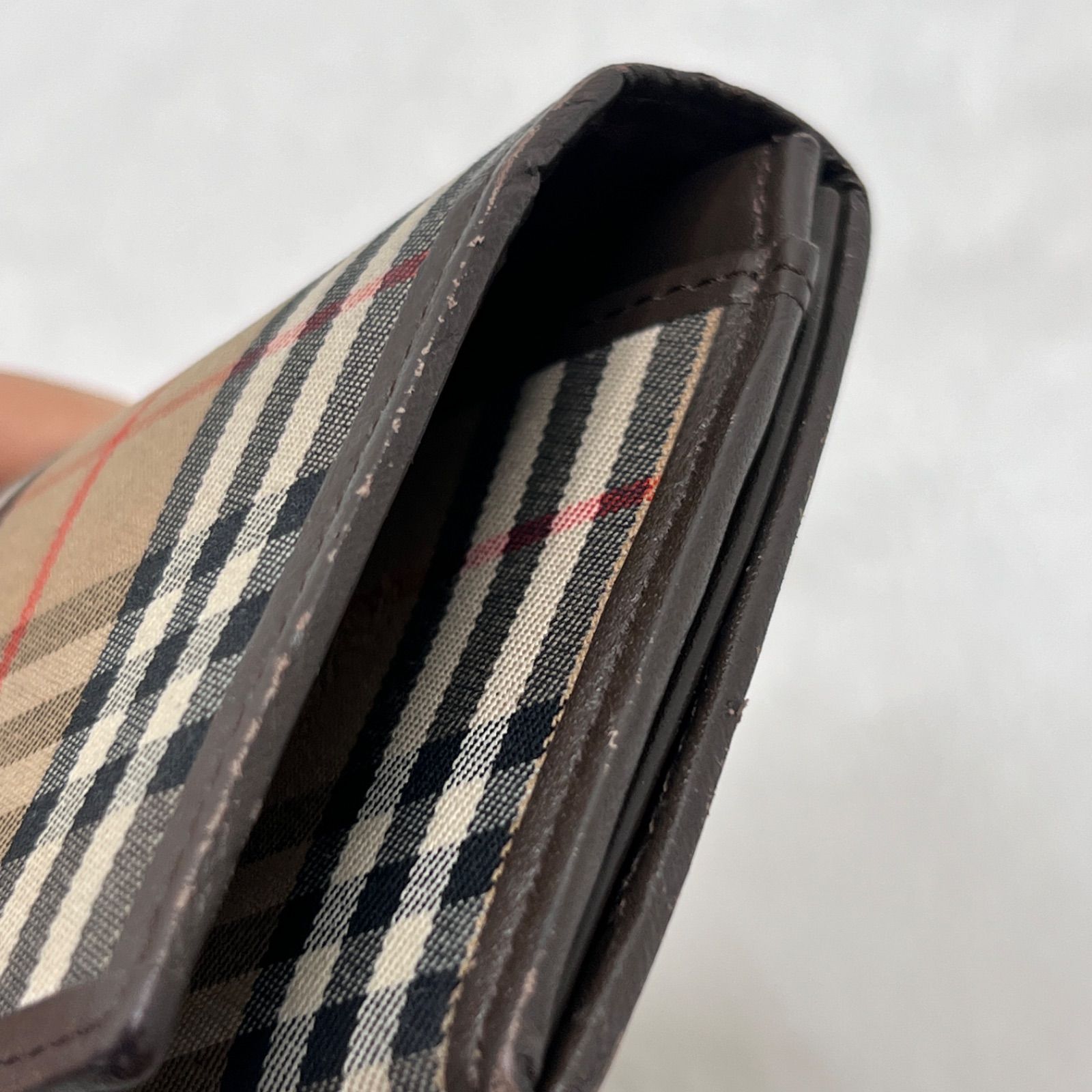 Burberrys バーバリーズ 長財布 ノバチェック シャドーホース ブラウン