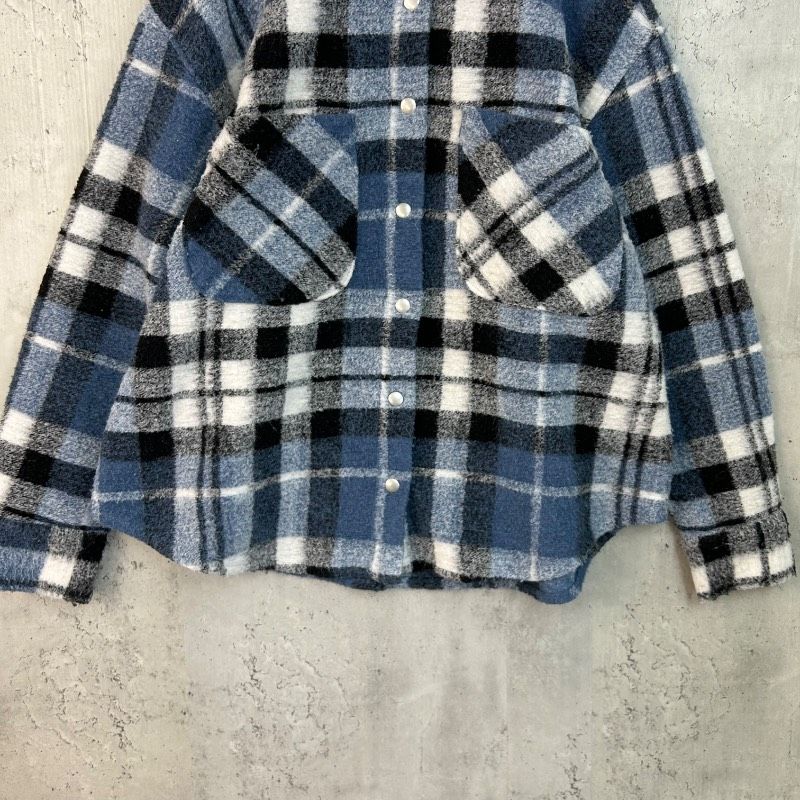 ZARA ザラ M チェック柄オーバーサイズシャツジャケット 長袖 CPO
