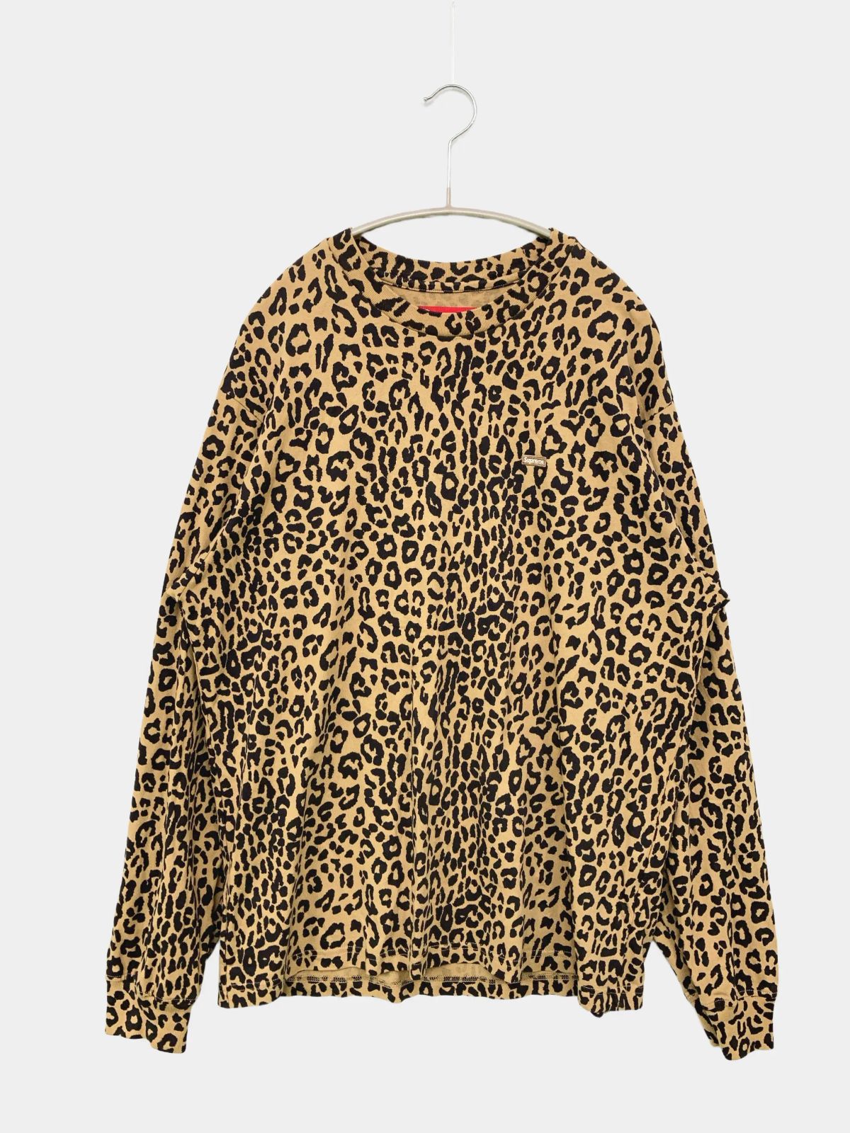 Supreme ヒョウ柄 長袖カットソー M Supreme シュプリーム Tシャツ/カットソー S ベージュ レオパード柄
