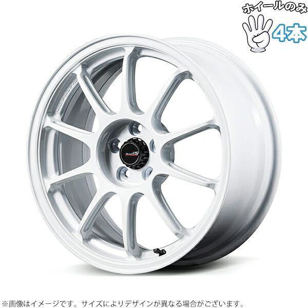 16インチ アルミホイール 4穴100 | エムアイディー MIDレーシング R10 EVO ホワイト 6.5J +45 4本