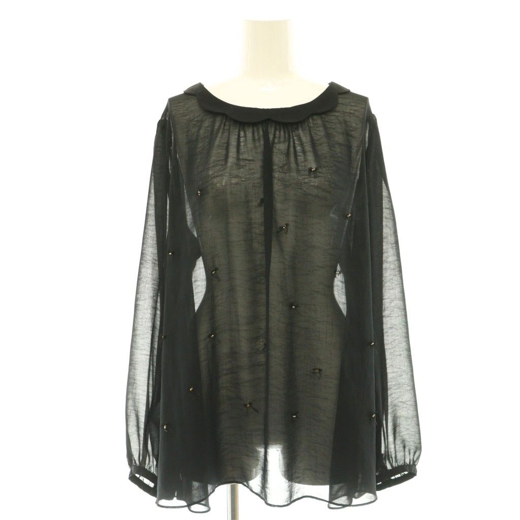フランシュリッペ franche lippee ブラック BLACK リボン シアー
